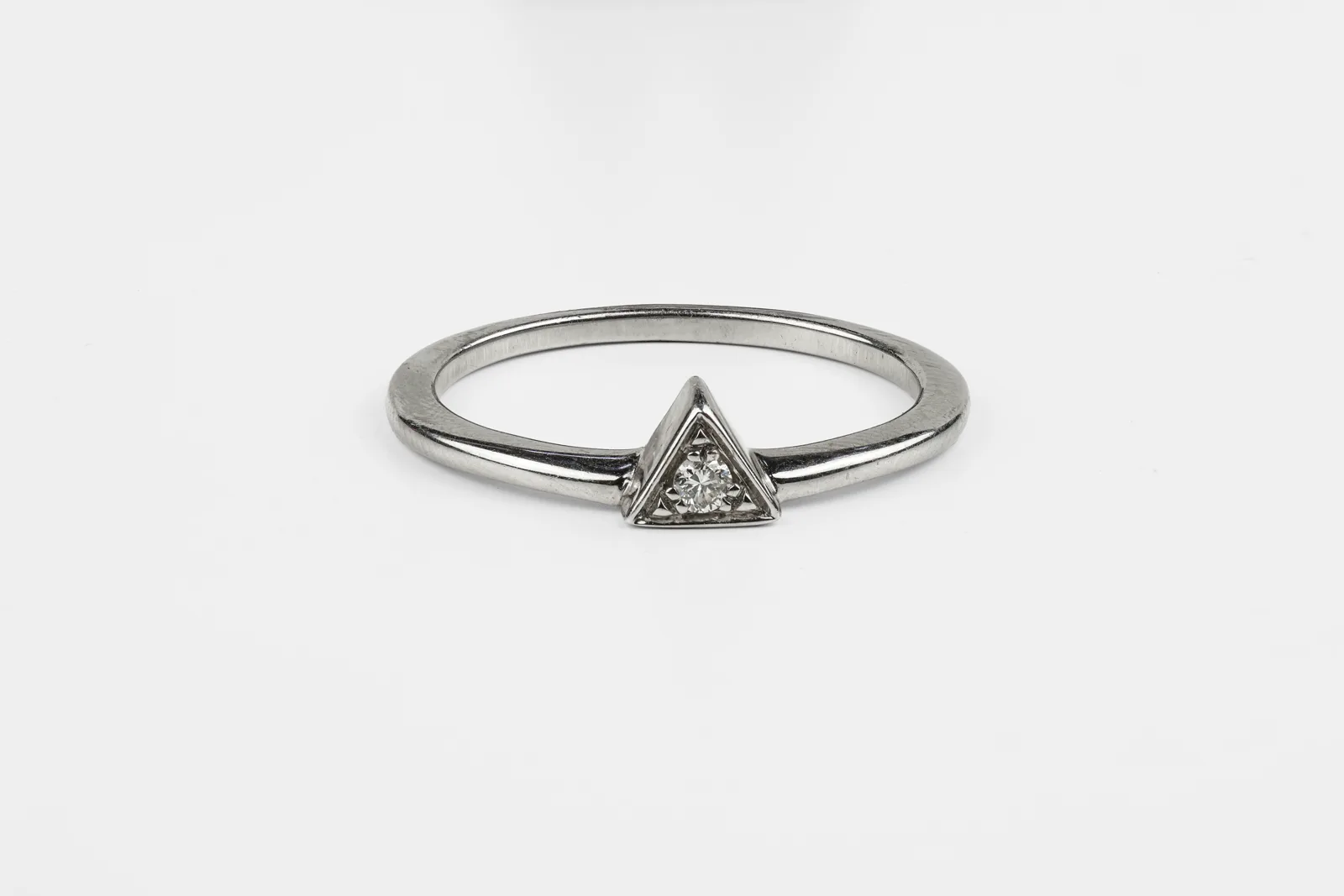 Natural Diamond Solitaire Ring in 18ct White Gold