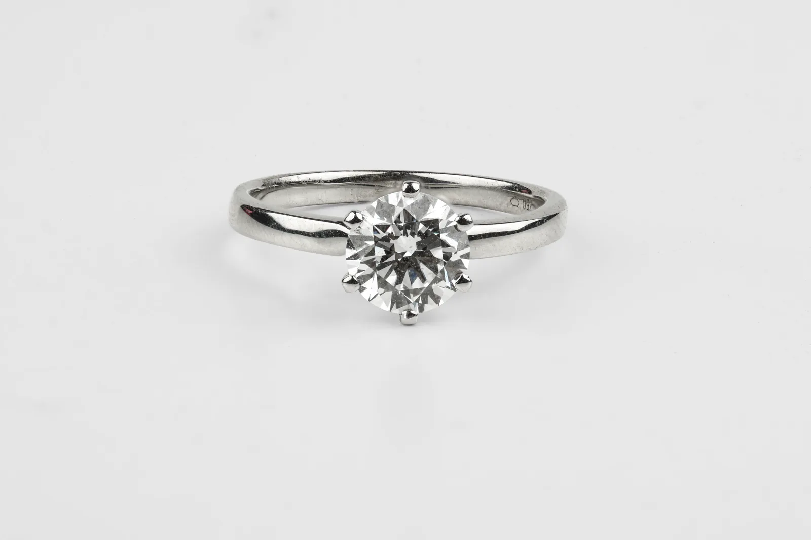 Lab Diamond Solitaire Ring in 18ct White Gold