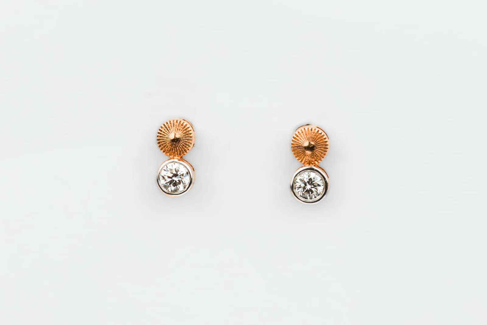 Lab Diamond Earrings in 9ct Rose Gold