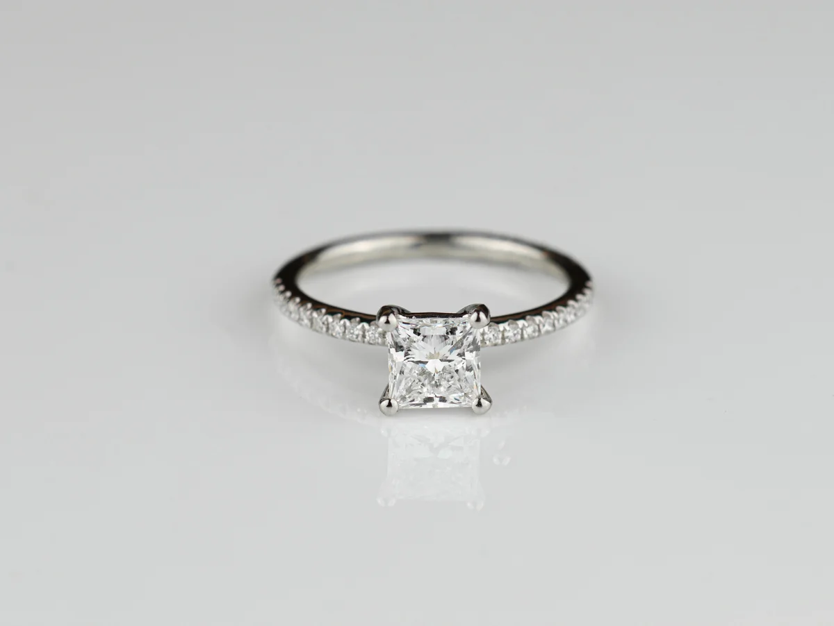 Lab Diamond Solitaire Ring in Platinum