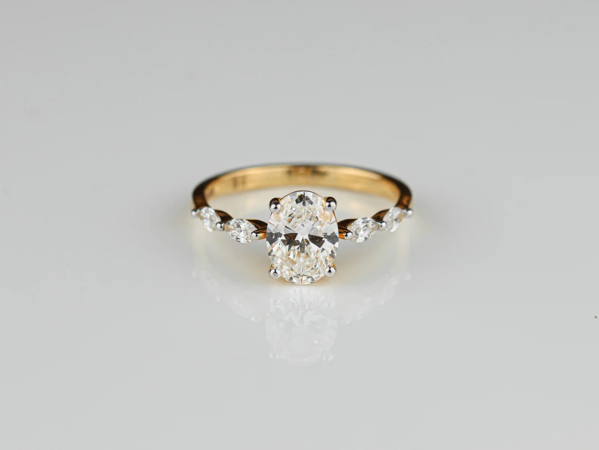 Lab Diamond Solitaire Ring in 18ct Yellow Gold