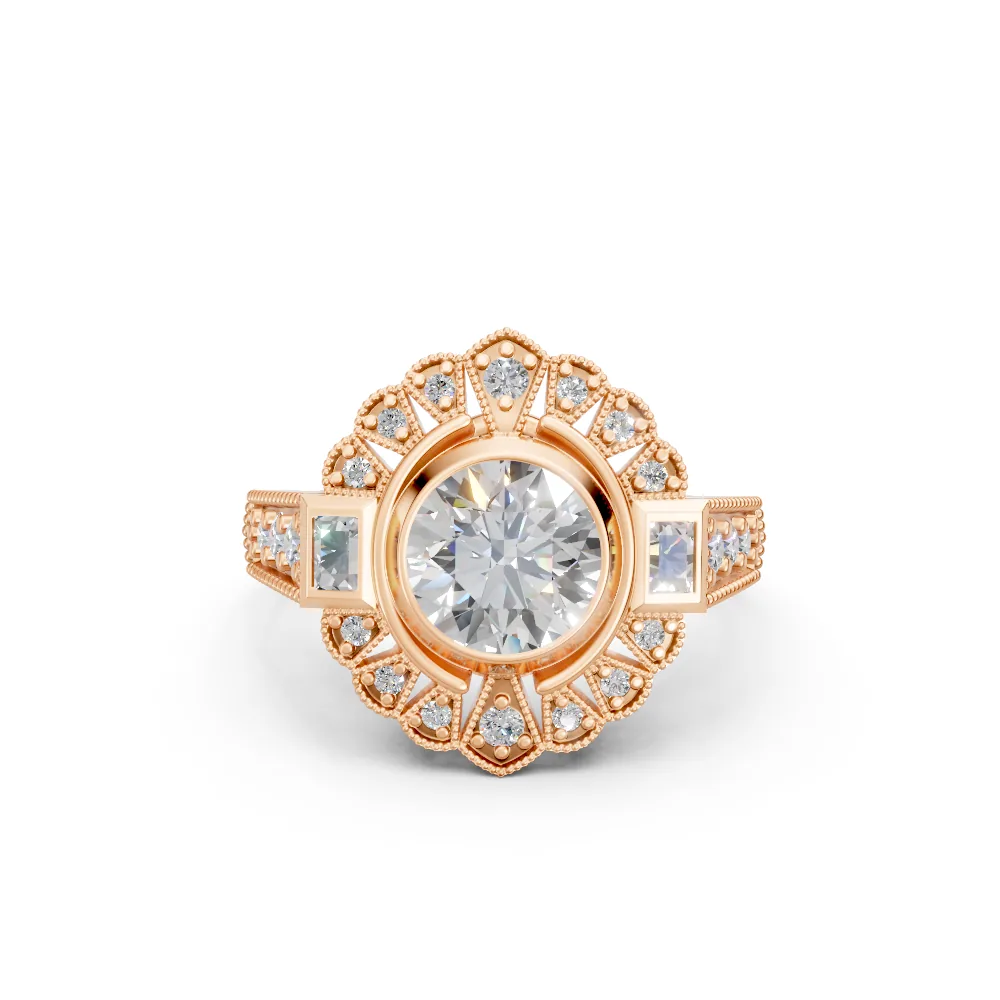 Violetta — Round Diamond Engagement Ring — view 3
