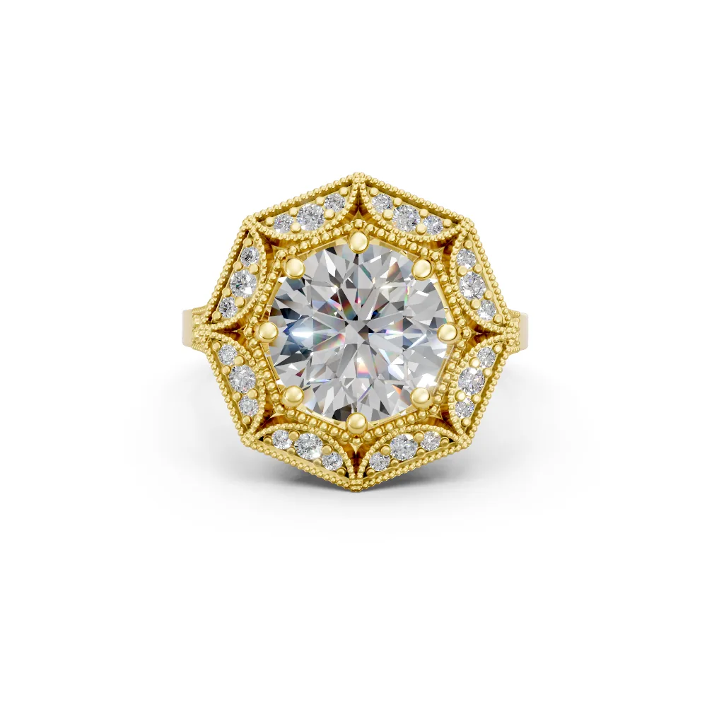 Gaia — Round Diamond Engagement Ring — view 2