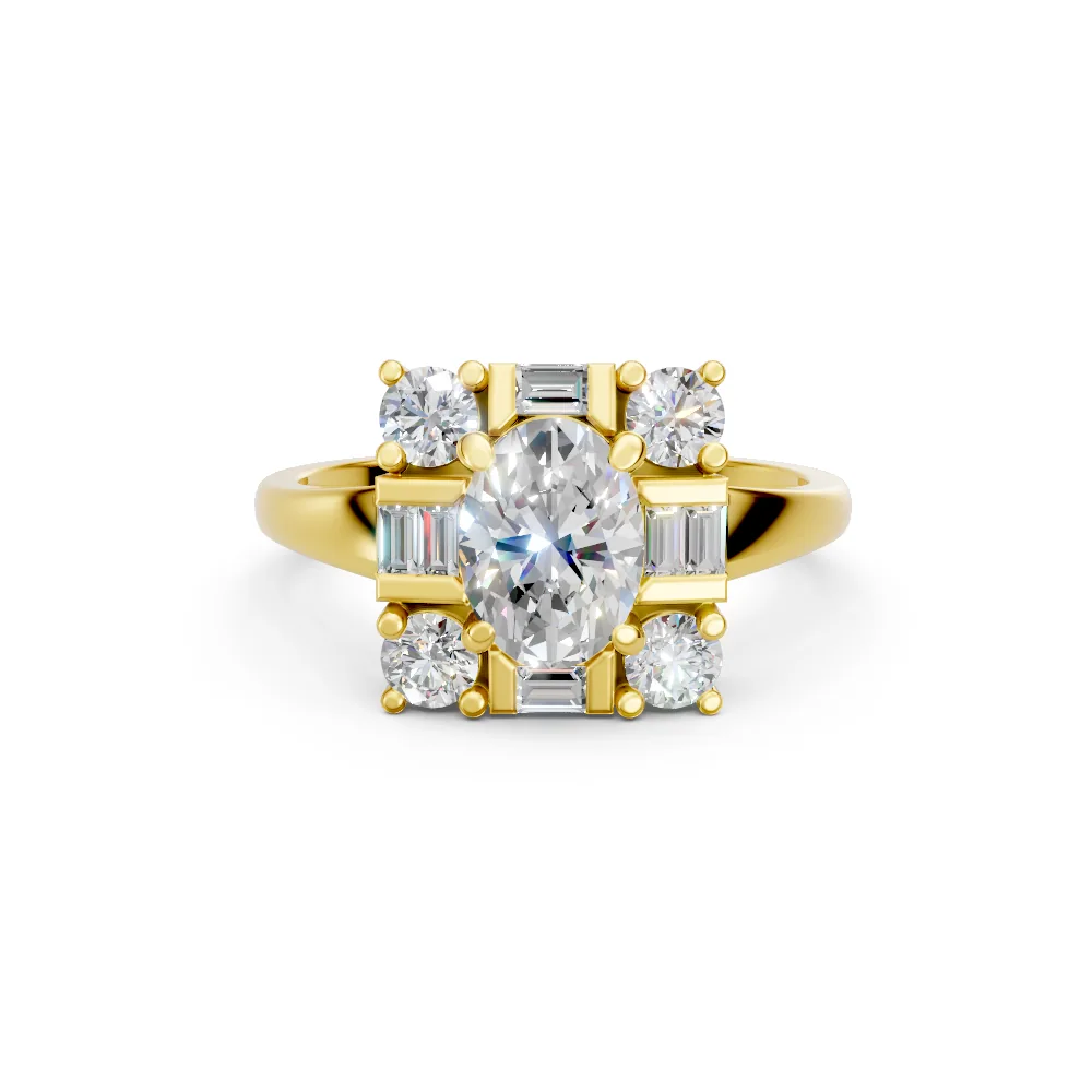 Thalia — Oval Diamond Engagement Ring — view 2
