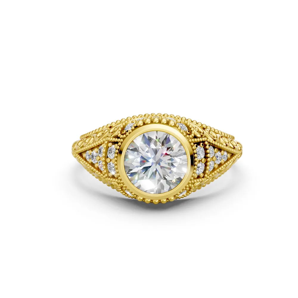 Nyx — Round Diamond Engagement Ring — view 3