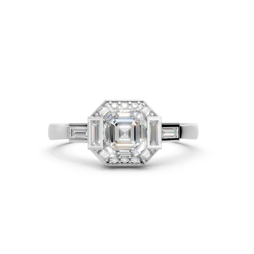 Isolde — Asscher-Cut Diamond Engagement Ring