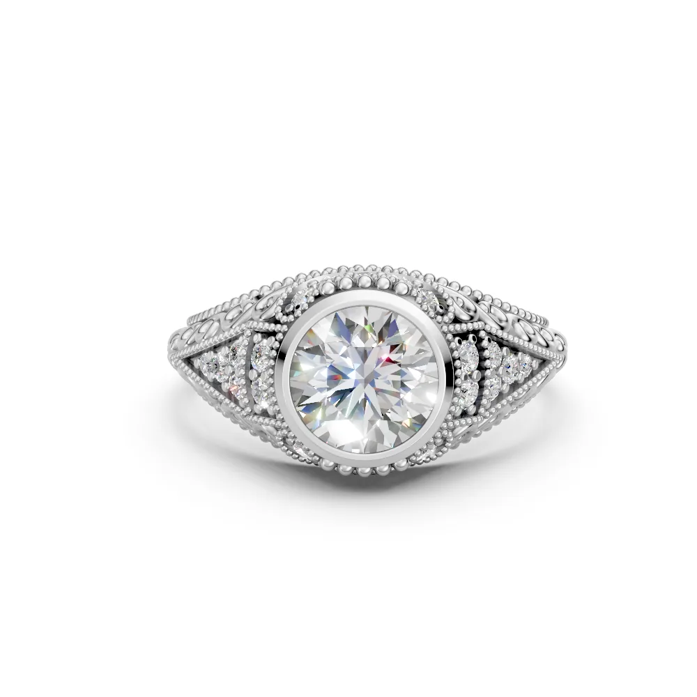 Nyx — Round Diamond Engagement Ring — view 2